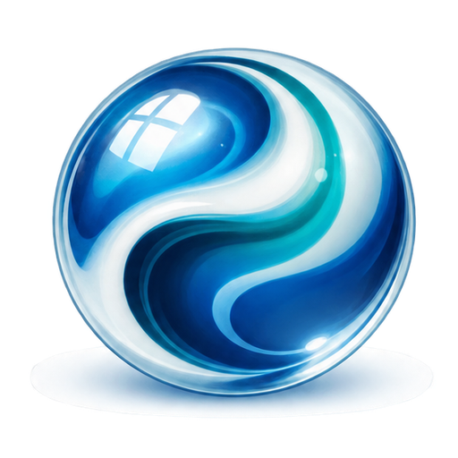 DailyMarbles blue glass marble